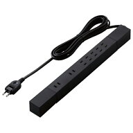 エレコム ダブル回転タップ/マグネット付/雷サージ付/ホコリシャッター付/固定&吊下可能/7個口/3.0m/ブラ…