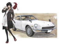 1/24 『旧車GIRLS』 ダットサン 240Z w/フィギュア 【SP692】 (プラモデル)