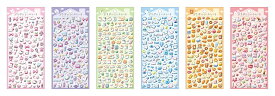 【セット商品】ぷちぷにらいふしーる6種（がーりーらいふ + ゆにらいふ + はぴはむらいふ + えながらいふ + ぱんらいふ + きゃわうさらいふ）