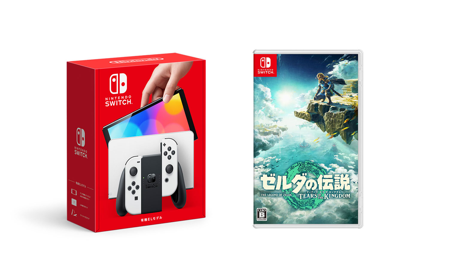 【セット商品】Nintendo Switch（有機ELモデル） Joy-Con(L)/(R) ホワイト ＋ ゼルダの伝説 ティアーズ オブ ザ  キングダム