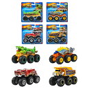 ホットウィール(Hot Wheels)　モンスタートラック トランスポーター アソート 乗り物おもちゃ ミニカー 4台入り BOX…