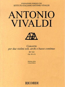 �y�A���y���z���B���@���f�B, Antonio: ���t���t�ȏW�u���a�̗슴�v Op.3: 8. 2�{�̃o�C�I�����̂��߂̋��t�� �C�Z�� F.I, N.177 RV 522/�ᔻ�Z����/Talbot��: �p�[�g���Z�b�g [ ���B���@���f�B, Antonio ]