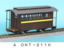 木で作る Oナロー 16.5mmゲージ 1/48 軽便2軸客車A組立キット 【ONT-211K】 (鉄道模型 Oナローゲージ)