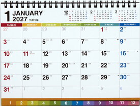 2027年版 1月始まり E108 エコカレンダー卓上（インデックス付き） 高橋書店A5サイズ卓上タイプ