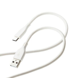 エレコム USBケーブル USB A to USB C RoHS 簡易パッケージ ホワイト MPA-ACSS10WH/iPhone15シリーズ対応検証済