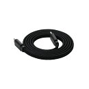 USB Type-C to USB Type-Cケーブル/まとまるマグネット/フラットナイロンメッシュ/USB Power Delivery対応/最大60W/1.0m/ブラック