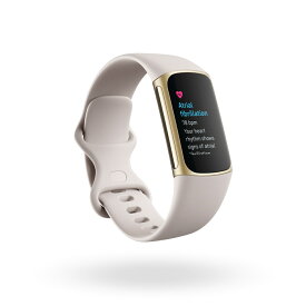 Fitbit Charge 5、Soft Gold/Lunar White、FRCJK 健康管理トラッカー【Suica対応】