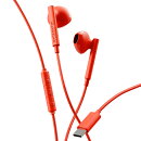 【urbanista】San Francisco 2 Poppy Orange インナーイヤー型 USB Type-C有線イヤホン/3ボタンリモコン/ファブリックケーブル