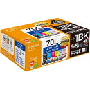 IC6CL70L+ICBK70L互換インクカートリッジ 6色パック + ブラック PLE-E70L6P+1BK