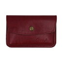 Greeful カードケース　ワイン×ブラウン