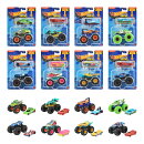 ホットウィール(Hot Wheels)　モンスタートラック + ダイキャストカー アソートメント 乗り物おもちゃ ミニカー 8セット 計16台入り BOX販売 3歳から マルチ GRH81-986T
