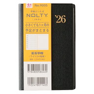 能率 2026年4月始まり ウィークリー手帳 NOLTY(ノルティ) 能率手帳ライツ3小型版（黒）9005