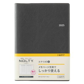 能率 2025年1月始まり手帳 ウィークリー NOLTY(ノルティ) エクリA5-3（ダークグレー） 6317