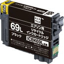 エコリカ エプソン ICBK69対応 Lリサイクルインクカートリッジ 大容量ブラック(顔料) ECI-E69L-B