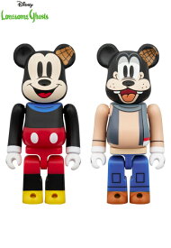 BE@RBRICK MICKEY MOUSE & GOOFY (Lonesome Ghosts Ver.) 2PCS SET (フィギュア)