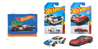 【セット商品】ホットウィール(Hot Wheels)　ポケットポーチ + ベーシックカー フェラーリ 2種（365 GTB4 コンペティツィオーネ + 12チリンドリ）