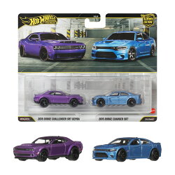 ホットウィール(Hot Wheels)　プレミアム2パック 2018 ダッジ チャレンジャー SRT デーモン / 2015 ダッジ チャージ…