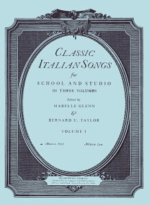 �y�A���y���zCLASSIC ITALIAN SONGS VOL.1(MED HIGH)/GLENN/TAYLOR