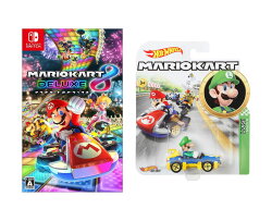 【セット商品】マリオカート8 デラックス + ホットウィール マリオカート(MARIO KART) ルイージ マッハ8 GBG27