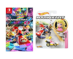 【セット商品】マリオカート8 デラックス + ホットウィール マリオカート(MARIO KART) ピーチ姫 スタンダード GBG28