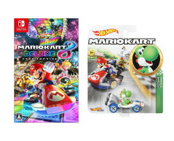 【セット商品】マリオカート8 デラックス + ホットウィール マリオカート(MARIO KART) ヨッシー Bダッシュ GBG29