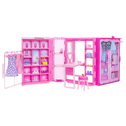 バービー(Barbie) バービー しゅうのうりょくばつぐん! おしゃれなピンクのドリームクローゼット ドール別売 きせ…