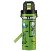 Minecraft マインクラフト マイクラ　水筒 お子様向けステンレス製直飲みボトル 580ml Skater スケーター 超軽量ダイレクトボトル SDC6N