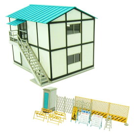 みにちゅあーとキット 情景シリーズ 【プレハブ小屋ー1】 1/80 【MK05-50】 (ペーパークラフト)