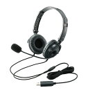 ヘッドセット（両耳オーバーヘッド）／1.8m／USB／ブラック