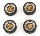 KK Scale 1/18 Porsche BBS tire set with rims 【KKDCACC043】 (ミニカー)