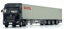 1/43 UDクオンGK日本トレクスコンテナセミトレーラー(ブラック/OOCL コンテナ） 【KS03939A】 (ミニカー)