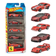 ホットウィール(Hot Wheels) ベーシックカー フェラーリ 5カーパック ミニカー 1:64スケール 5台セット 3…