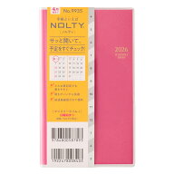 能率 2026年4月始まり 手帳 NOLTY(ノルティ) マンスリースリムーi日曜（マゼンタピンク）9935