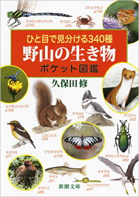ひと目で見分ける340種 野山の生き物 ポケット図鑑　（新潮文庫）