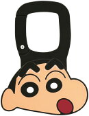 クレヨンしんちゃん しんちゃん　キャラクター ダイカット カラビナキーホルダー アルミ製