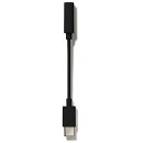 USB Type-C to 3.5mm 4極 イヤホン端子 変換プラグ 5.5cm ブラック ACP-01 BK