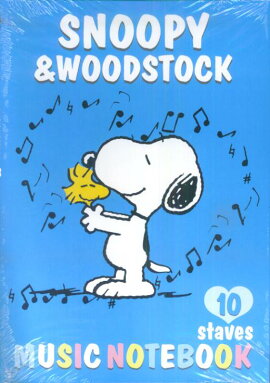 GXF01084819　SNOOPY＆WOODSTOCK　MUSIC　NOTEBOOK　10staves　（10冊単位）