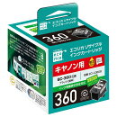 エコリカ キヤノン 残量表示対応 BC-360対応リサイクルインク ブラック ECI-C360B