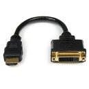 20cm HDMI-DVI-D変換ケーブル HDMI(19ピン) オスーDVI-D(25ピン) メス