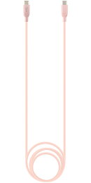 Type-C to Type-C シリコン 急速充電 ケーブル1.2m 60W AMP-009 ピンク