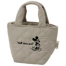 ディズニー ミッキー シンプルロゴ　キルティング生地 ランチバッグ 保温 保冷バッグ