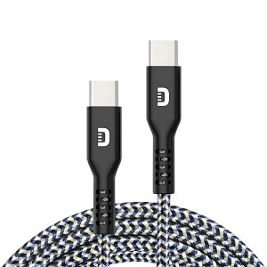 ���[�dUSB�P�[�u���^ZENDURE��SuperCord USB-C to USB-C 100W ���ϋvKevlar�f�� �u���b�N(5A�^USB2.0)