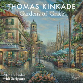 Thomas Kinkade Gardens of Grace with Scripture 2025 Wall Calendar THOMAS KINKADE GARDENS OF GRAC [ Thomas Kinkade ]