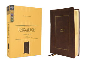 Kjv, Thompson Chain-Reference Bible, Large Print, Leathersoft, Brown, Red Letter, Comfort Print KJV THOMPSON CHAIN-REF BIBLE L [ Frank Charles Thompson ]