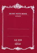 MUSIC　NOTE　BOOK　音楽5線ノート　A4　12段