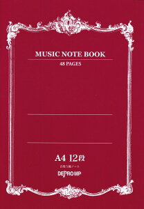MUSIC�@NOTE�@BOOK�@���y5���m�[�g�@A4�@12�i
