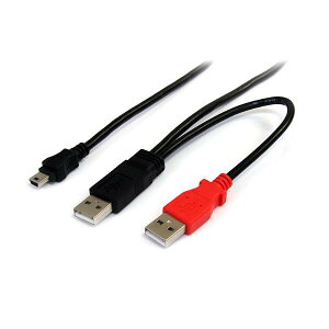 USB Y���P�[�u�� 90cm Type-A - Mini-B