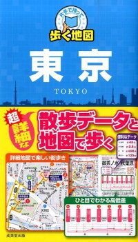 片手で持って歩く地図東京