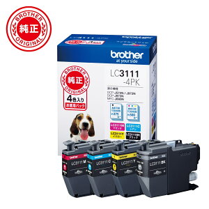 【2個以上で10%OFFクーポン】【ブラザー純正】インクカートリッジ4色パック LC3111-4PK 対応型番:DCP-J982N、DCP-J582N 他