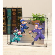 【グッズ】忍たま乱太郎 描き下ろしイラスト 集合B みんなで鍛練の段ver. A5アクリルパネル